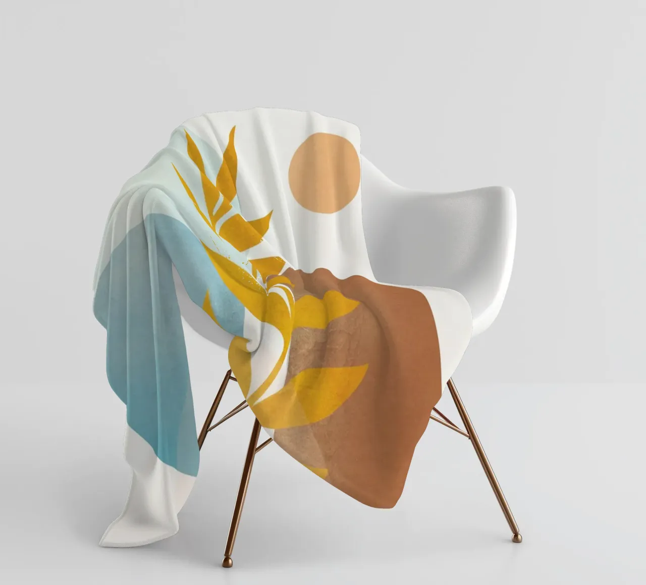 Soft Abstract Shapes 04 Fleecedecke von Flow Line