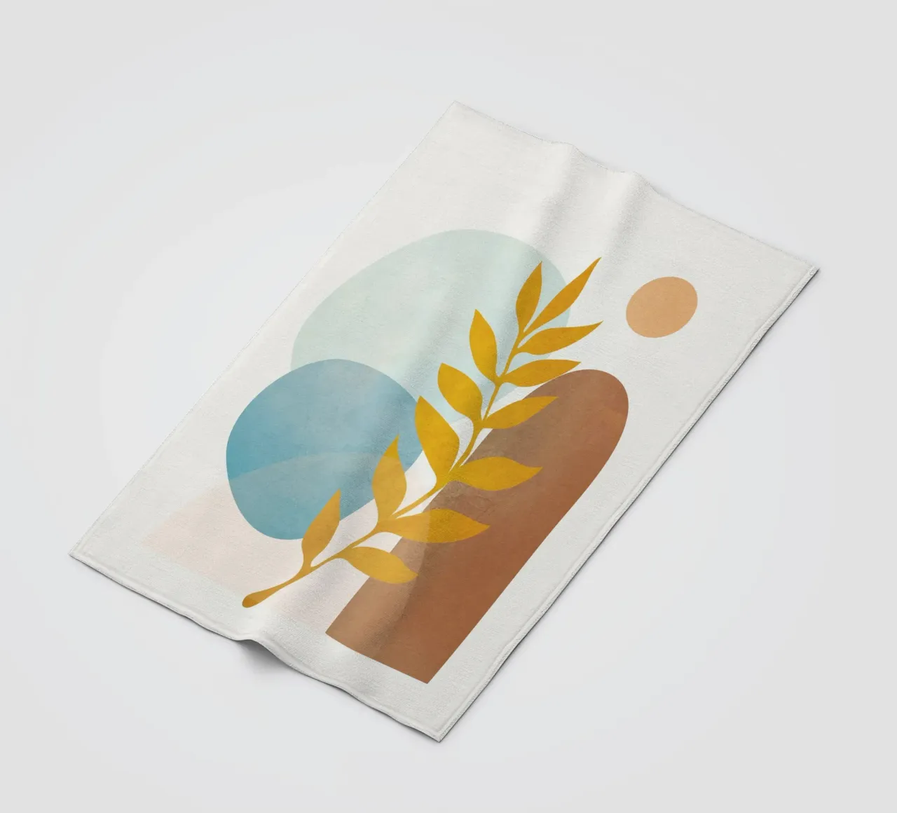 Soft Abstract Shapes 04 Fleecedecke von Flow Line