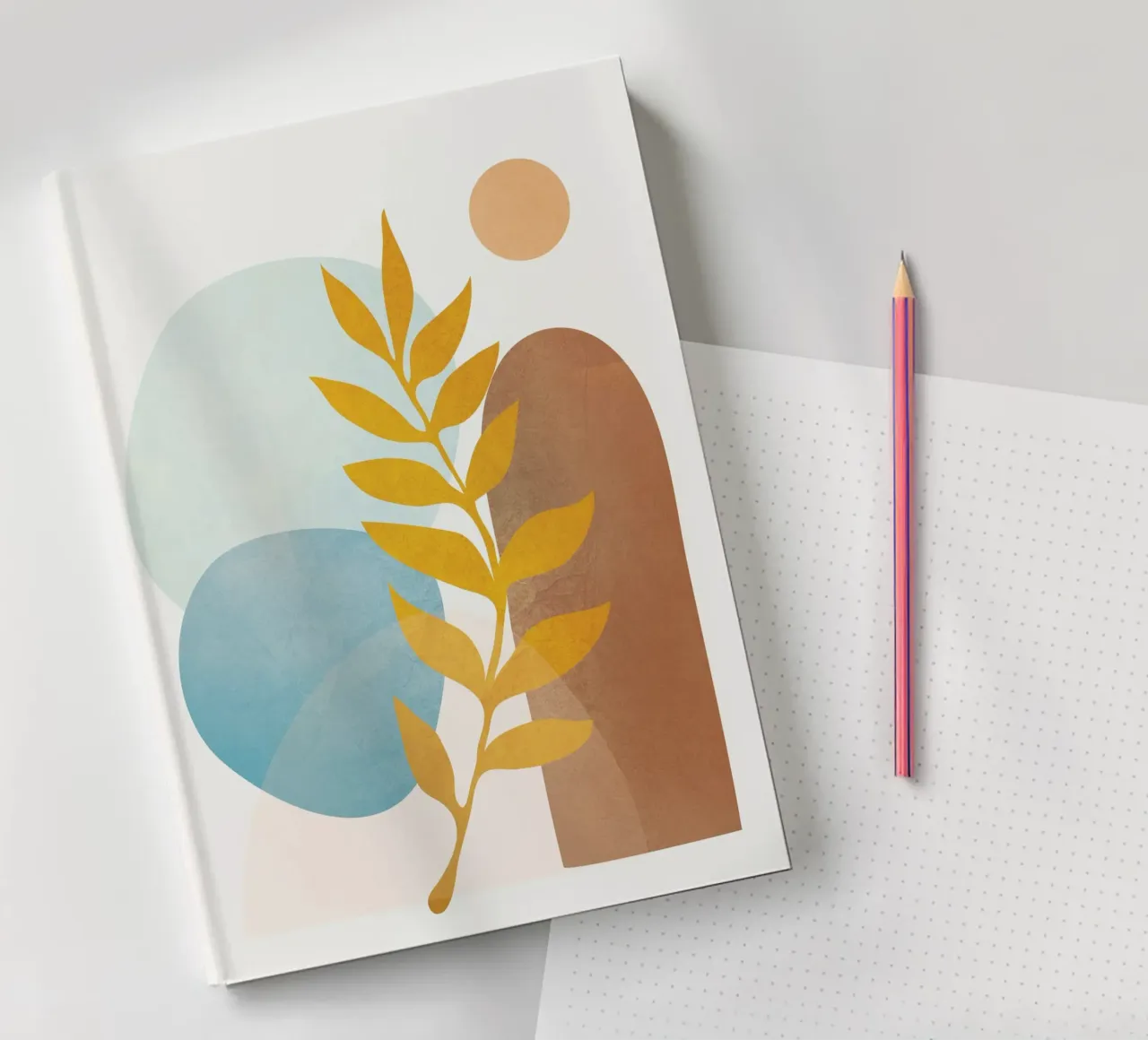 Soft Abstract Shapes 04 Notizbuch von Flow Line