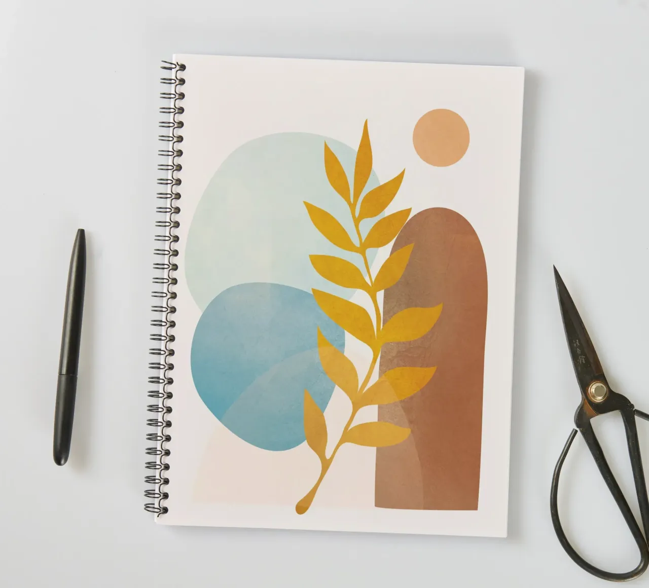 Soft Abstract Shapes 04 spiral notebook by Flow Line