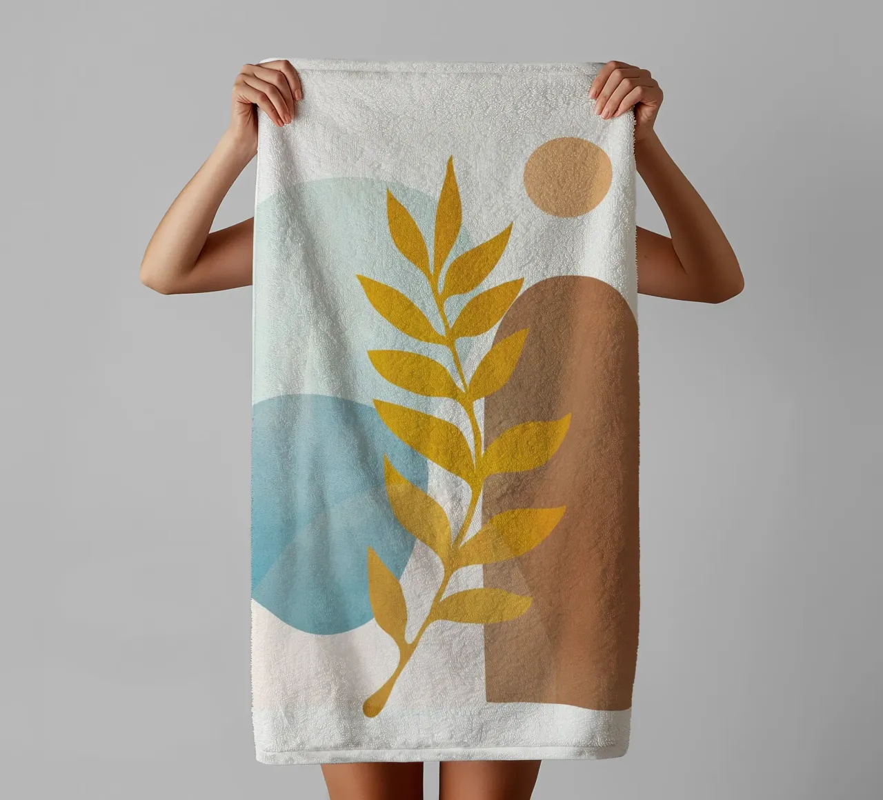 Soft Abstract Shapes 04 towel by Flow Line