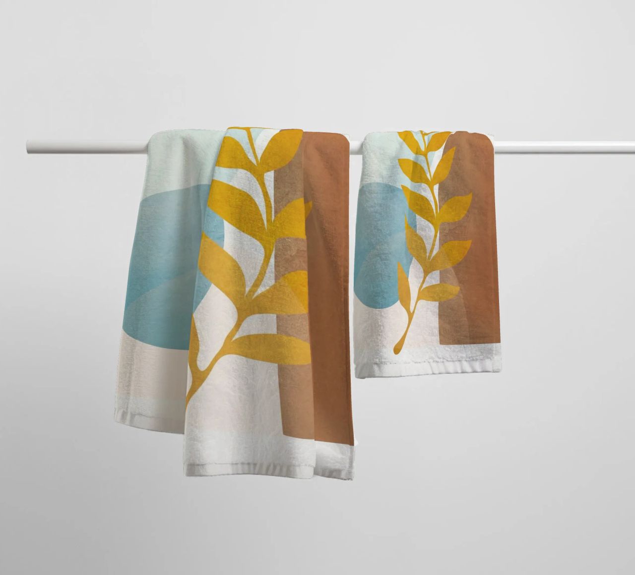 Soft Abstract Shapes 04 asciugamano da bagno da Flow Line