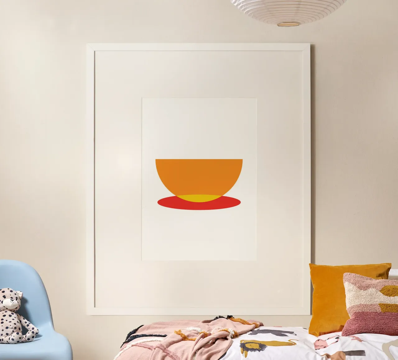 Bowl Overlay poster con telaio in alluminio da galihstudio