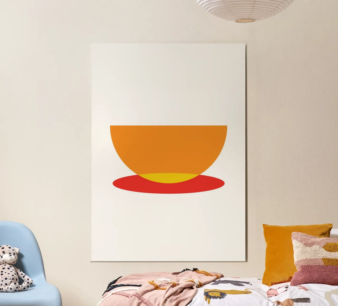 Bowl Overlay poster con telaio in alluminio da galihstudio