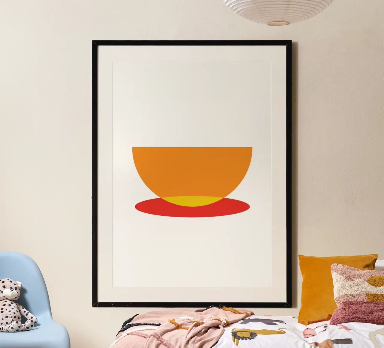 Bowl Overlay poster con telaio in alluminio da galihstudio
