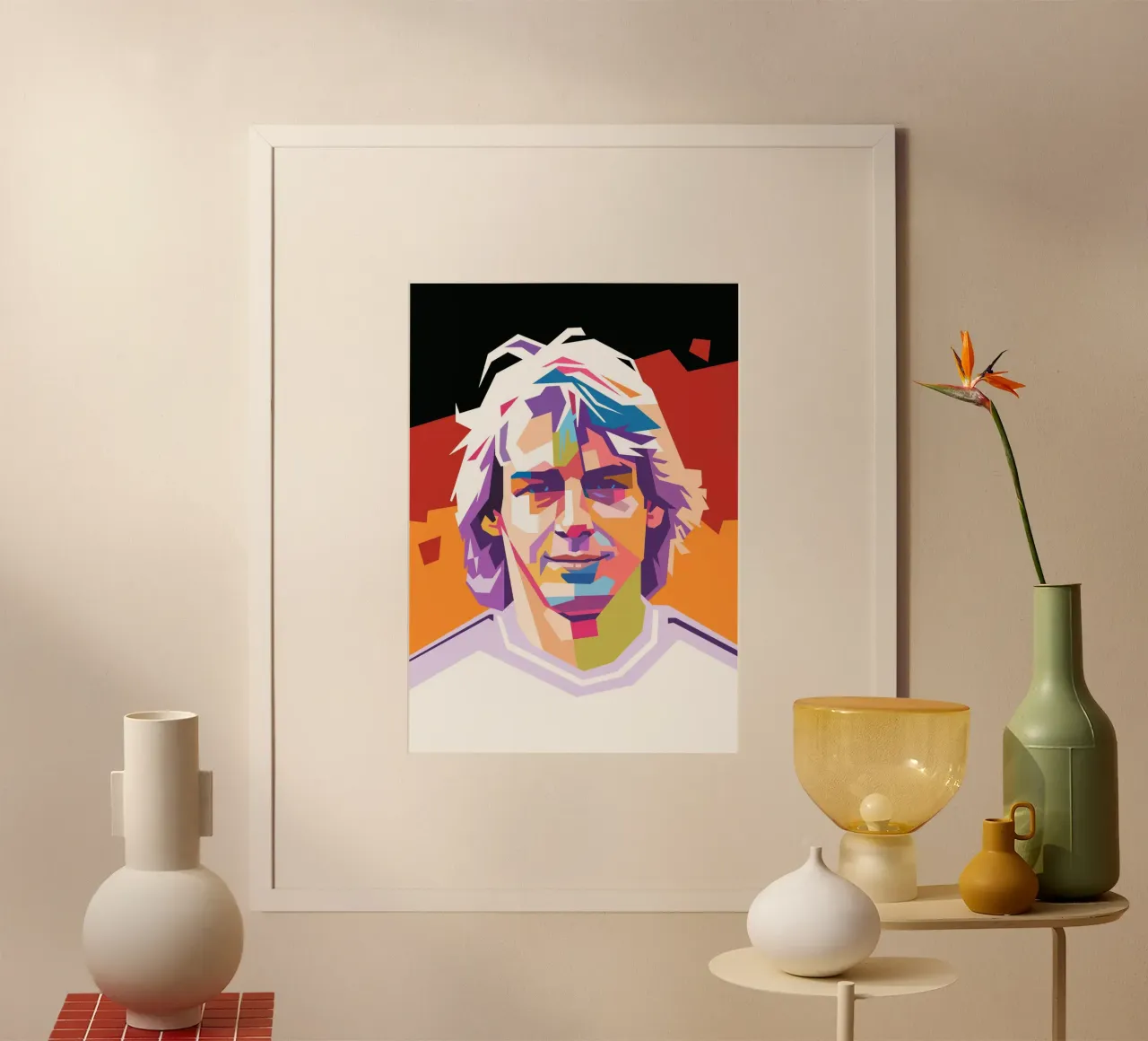 Juergen Klinsmann pop art poster con telaio in alluminio da Hantamrata