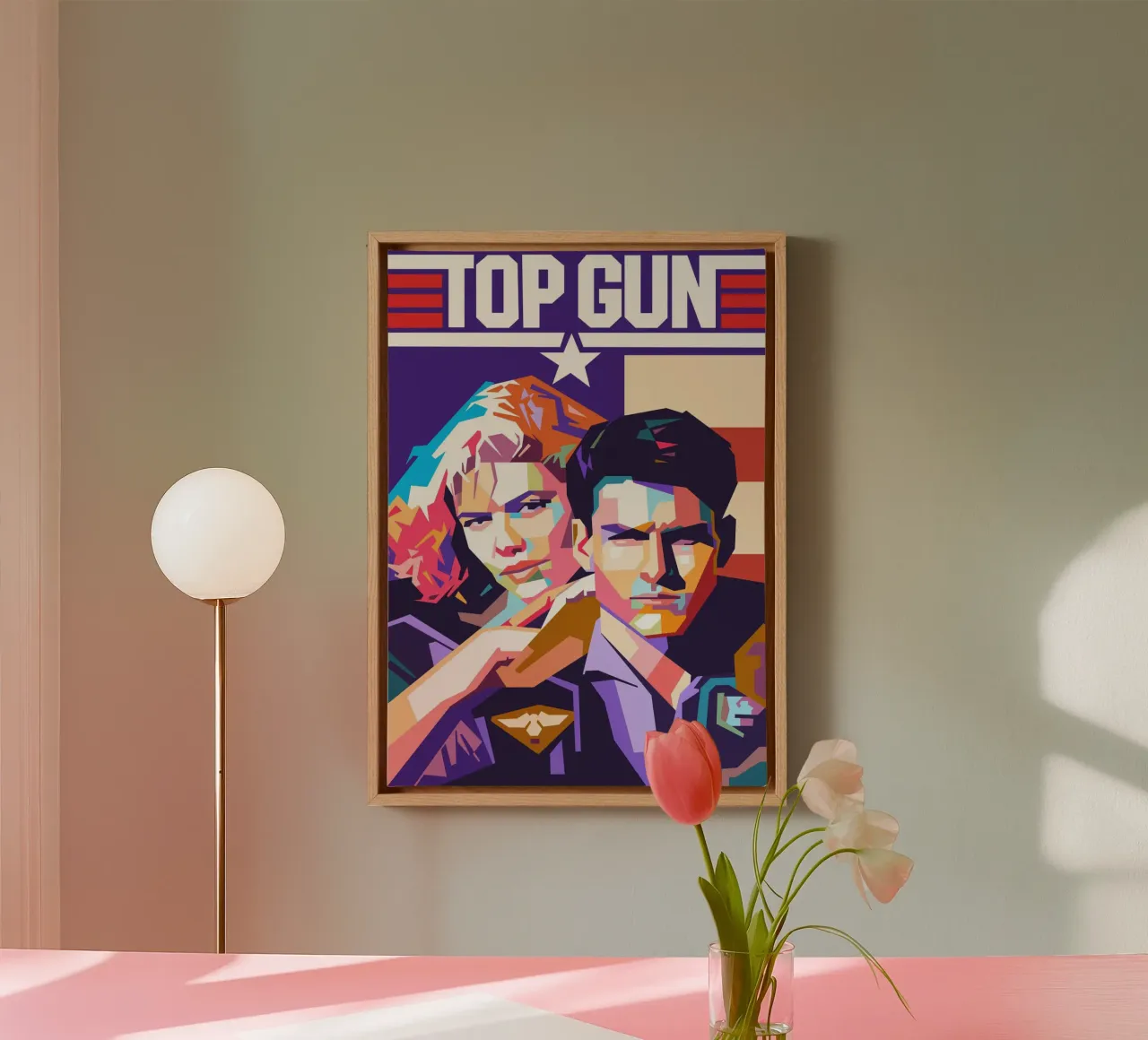 TOP GUN artwork design tela con Cornice a cassetta da Hantamrata