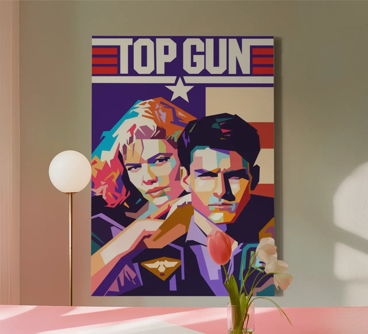 TOP GUN artwork design tela con Cornice a cassetta da Hantamrata