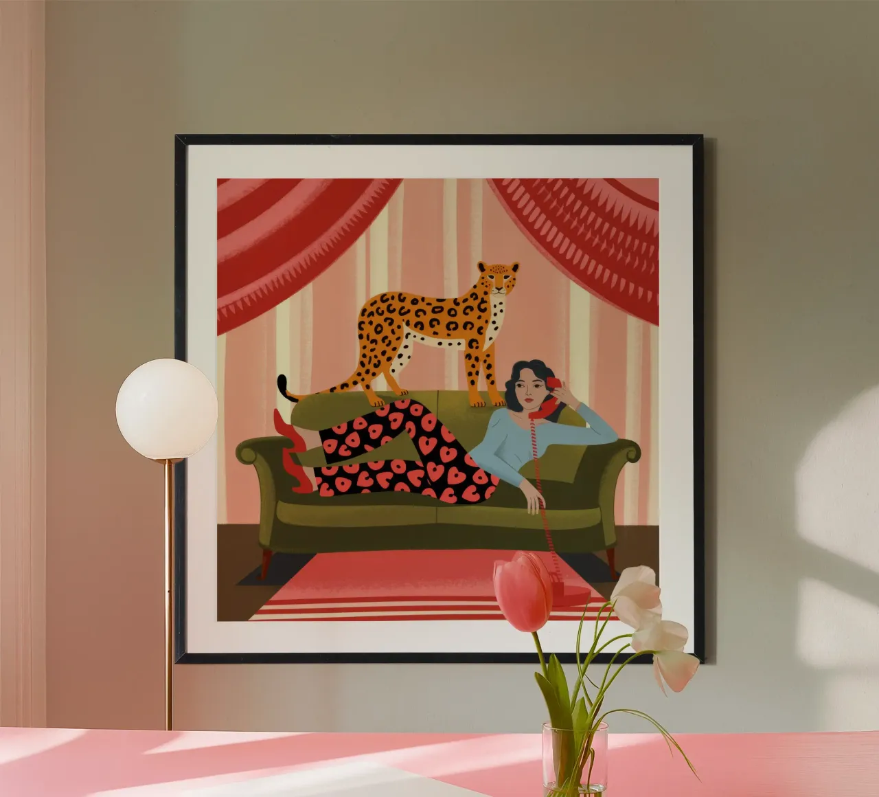 Comfort selvaggio e di lusso poster con telaio in alluminio da Veiled Canvas