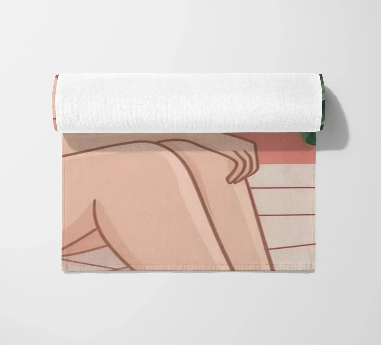Erfrischende Ruhe am Pool Strandtuch von Veiled Canvas