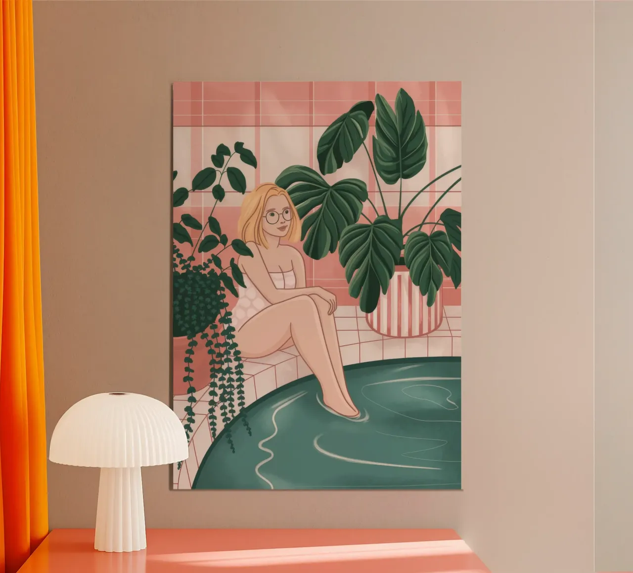 Erfrischende Ruhe am Pool Forex-Platte von Veiled Canvas