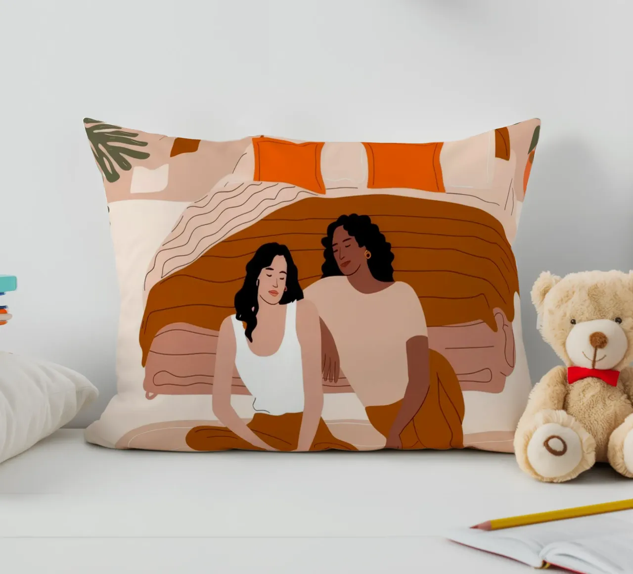 Una compagnia serena e accogliente cuscino da Veiled Canvas
