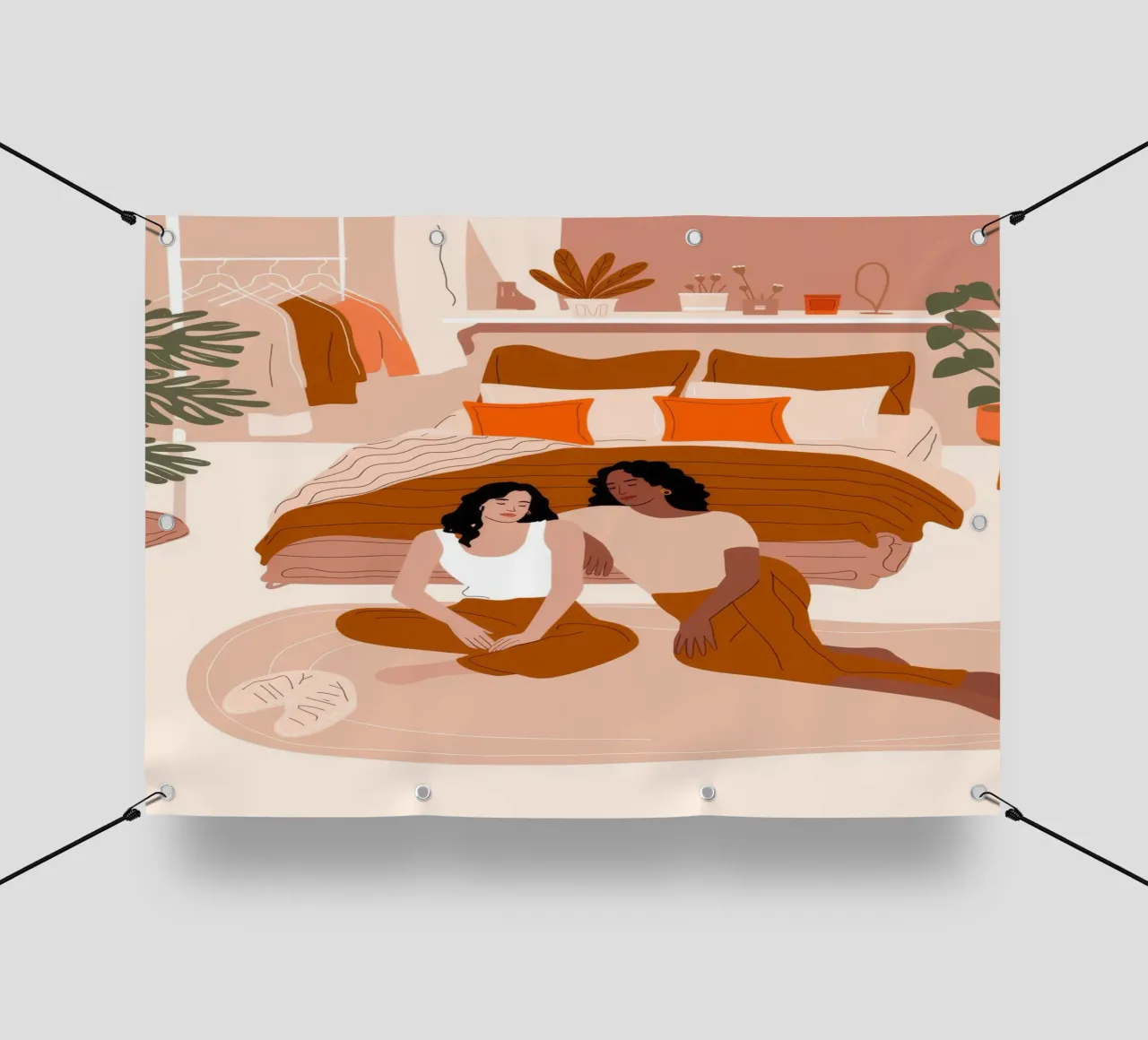 Una compagnia serena e accogliente telo in pvc da Veiled Canvas