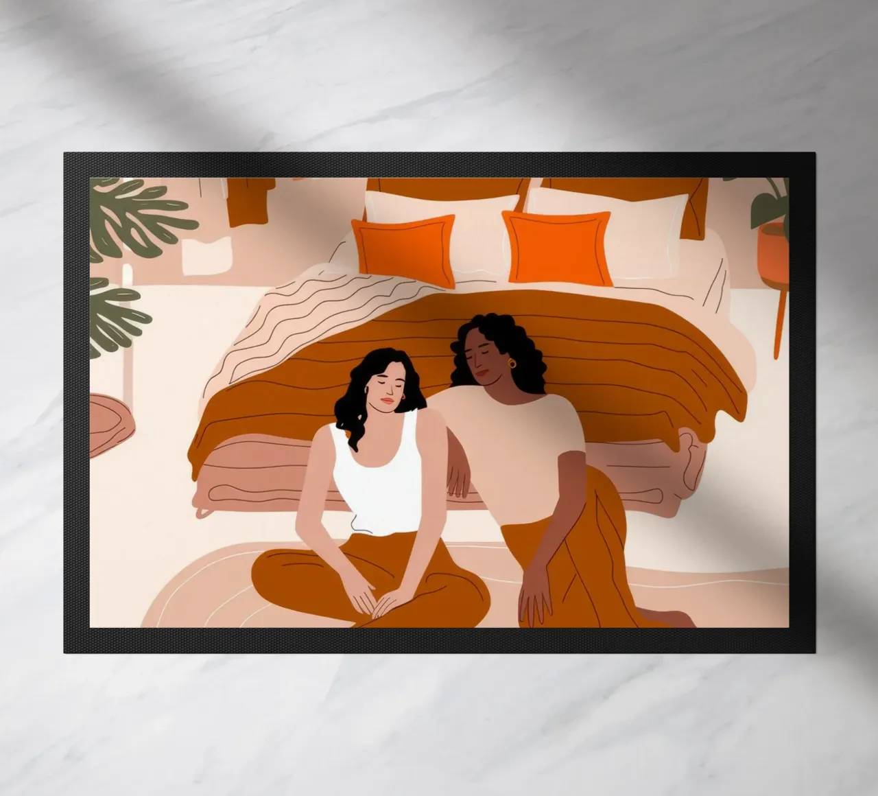 Una compagnia serena e accogliente zerbino da Veiled Canvas