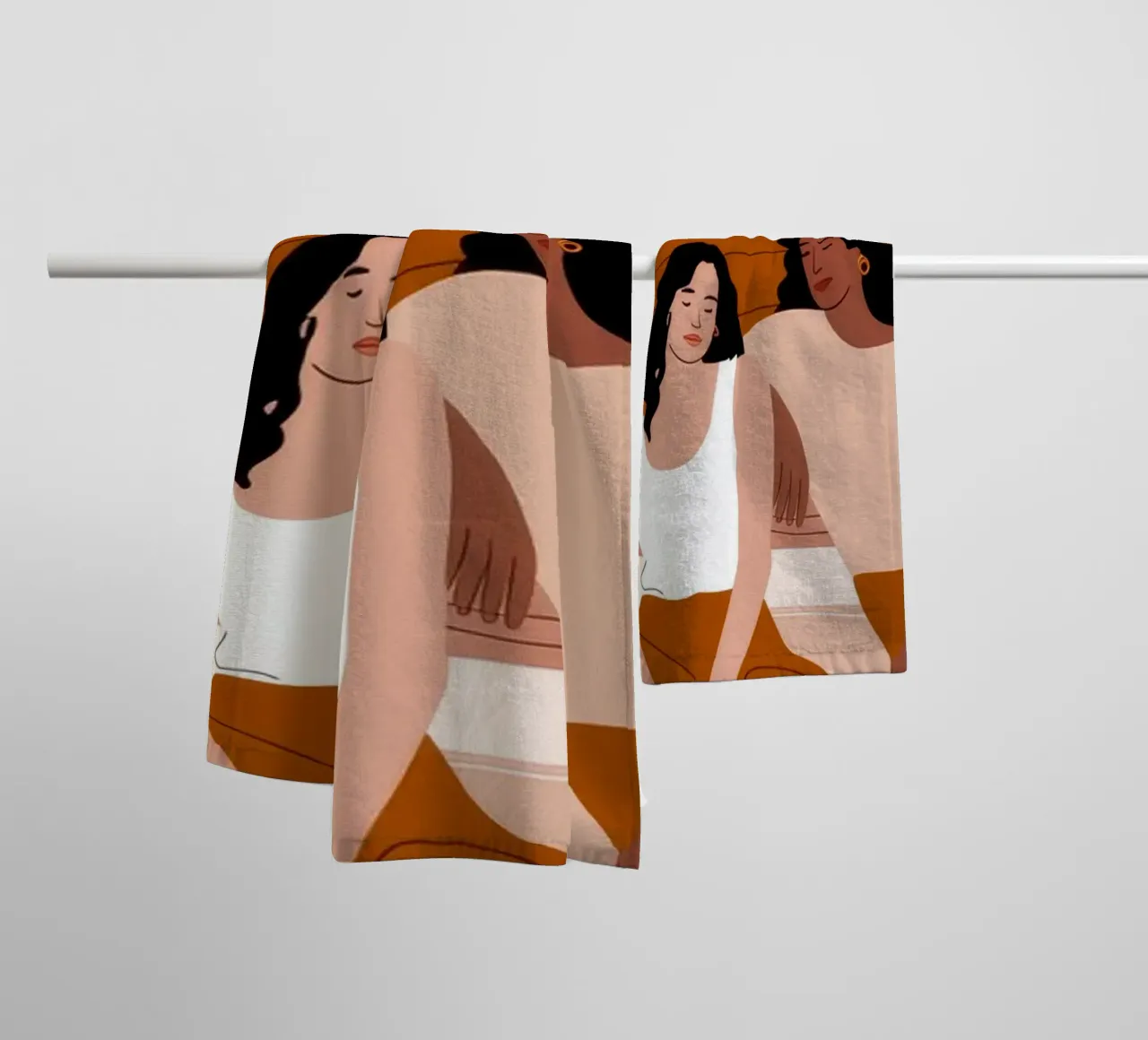 Una compagnia serena e accogliente asciugamano da bagno da Veiled Canvas