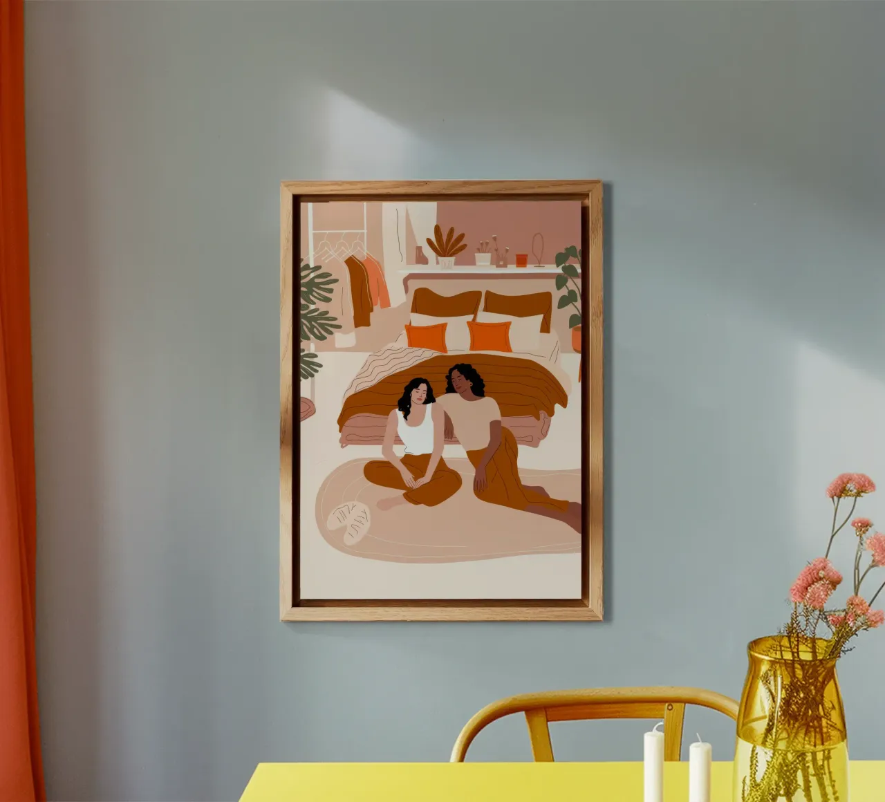 Una compagnia serena e accogliente alluminio dibond da Veiled Canvas
