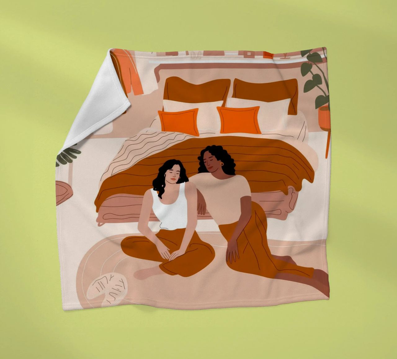 Una compagnia serena e accogliente coperta in pile da Veiled Canvas