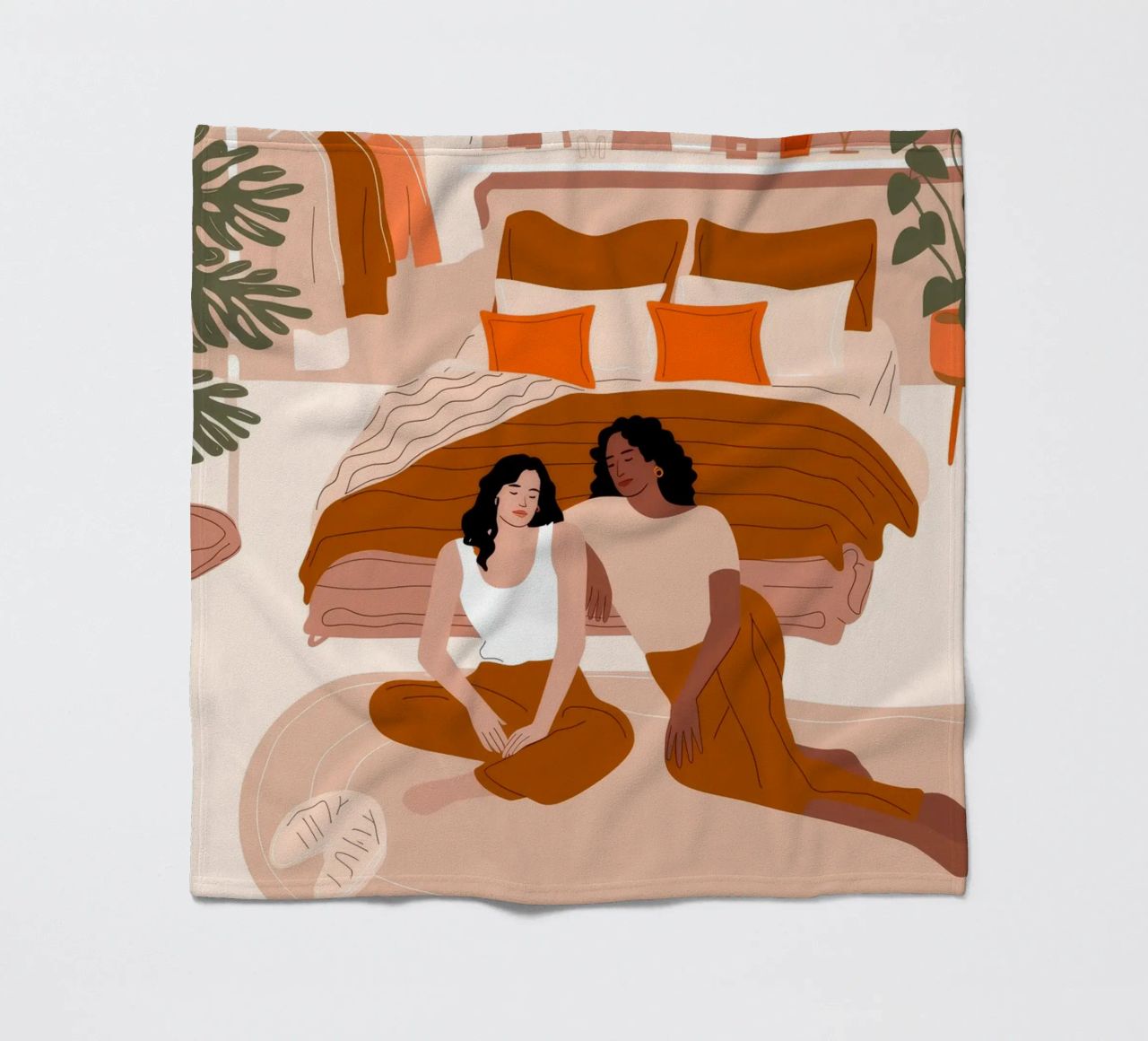 Una compagnia serena e accogliente coperta in pile da Veiled Canvas
