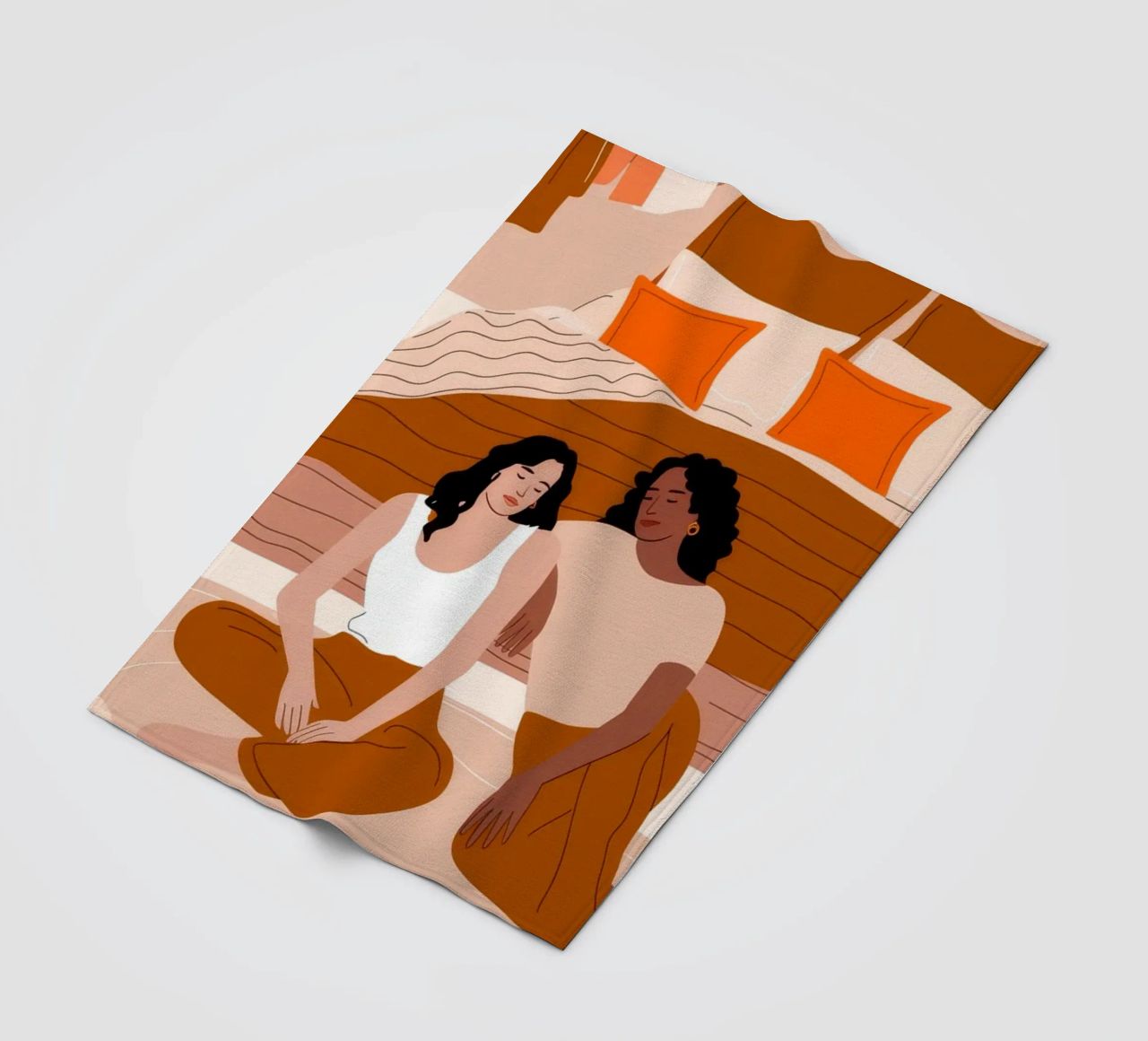 Una compagnia serena e accogliente coperta in pile da Veiled Canvas