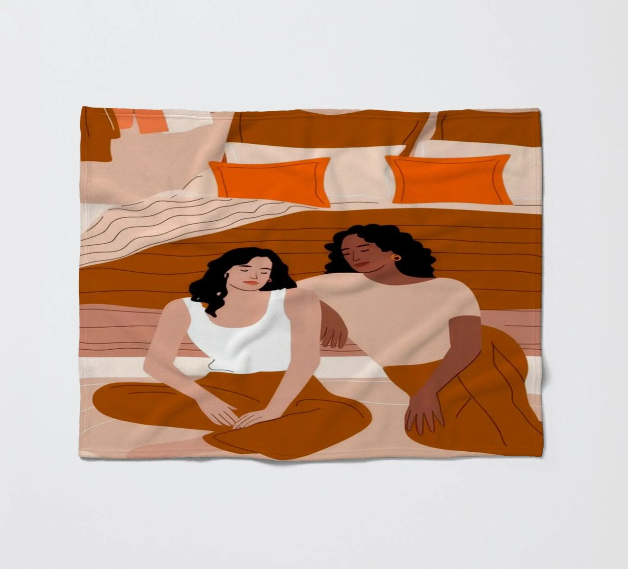 Una compagnia serena e accogliente coperta in pile da Veiled Canvas