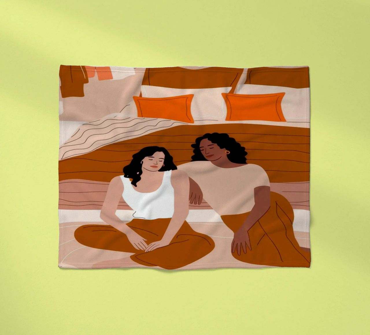 Una compagnia serena e accogliente coperta in pile da Veiled Canvas