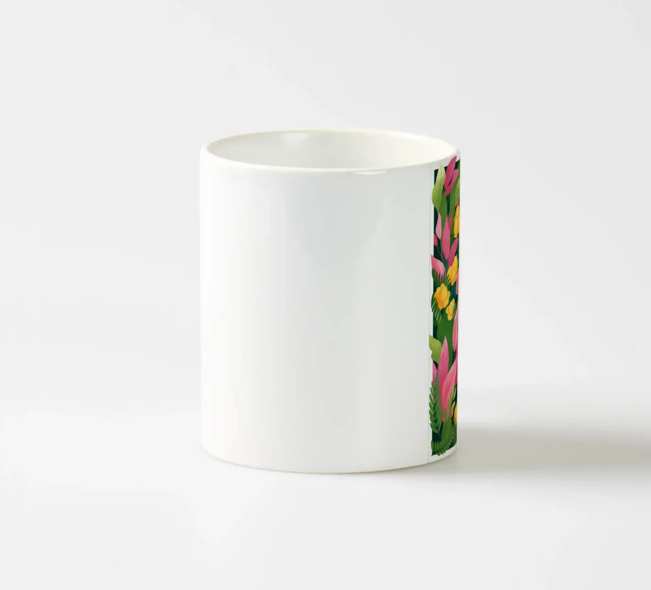 Fogliame vibrante e tropicale tazza in ceramica da Veiled Canvas