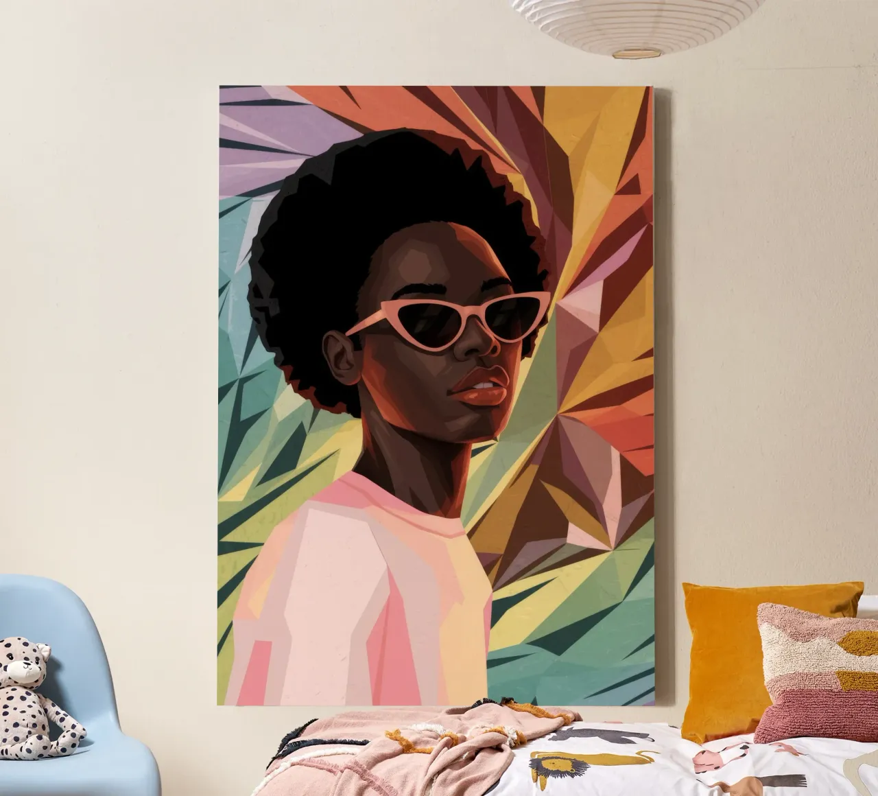 Contemplatief jongerenportret canvas met Baklijst van Veiled Canvas