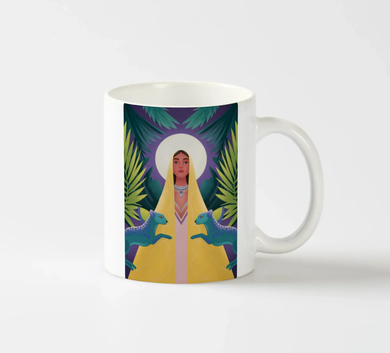 Incontro mistico divino tazza in ceramica da Veiled Canvas