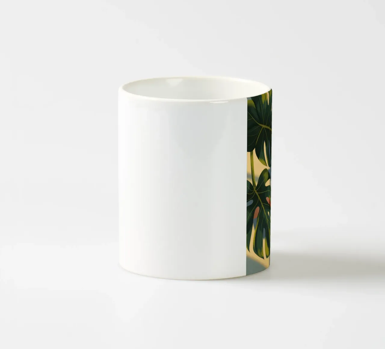 Abbraccio di foglie illuminate dal sole tazza in ceramica da Veiled Canvas