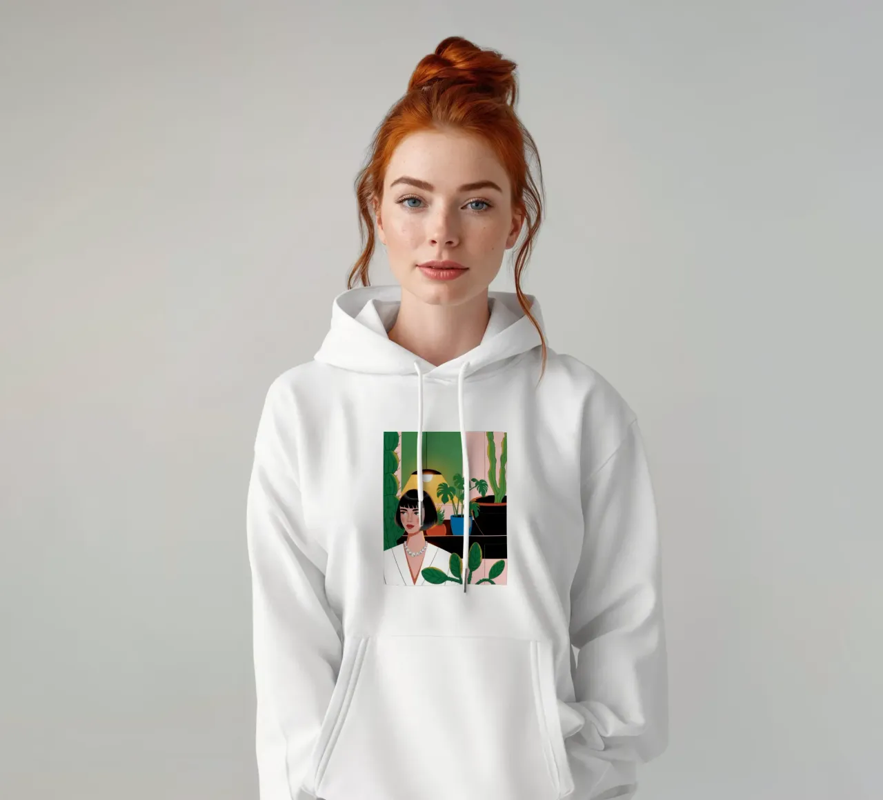Un'elegante oasi interna felpa con cappuccio da Veiled Canvas