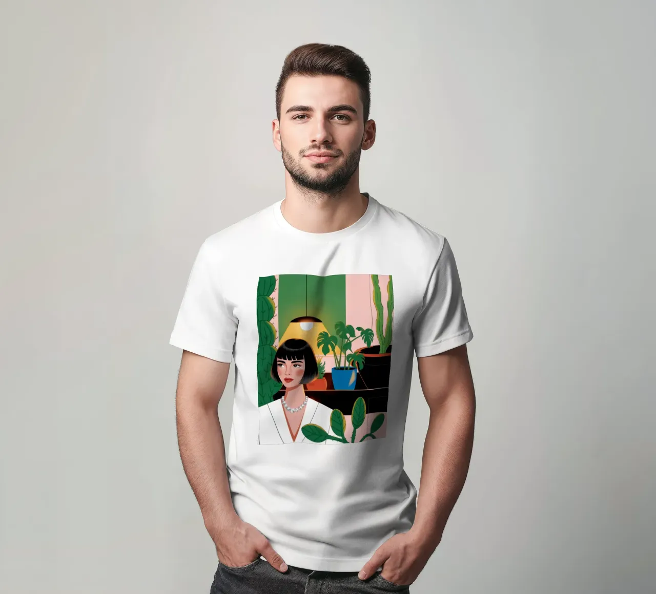 Un'elegante oasi interna t-shirt da Veiled Canvas