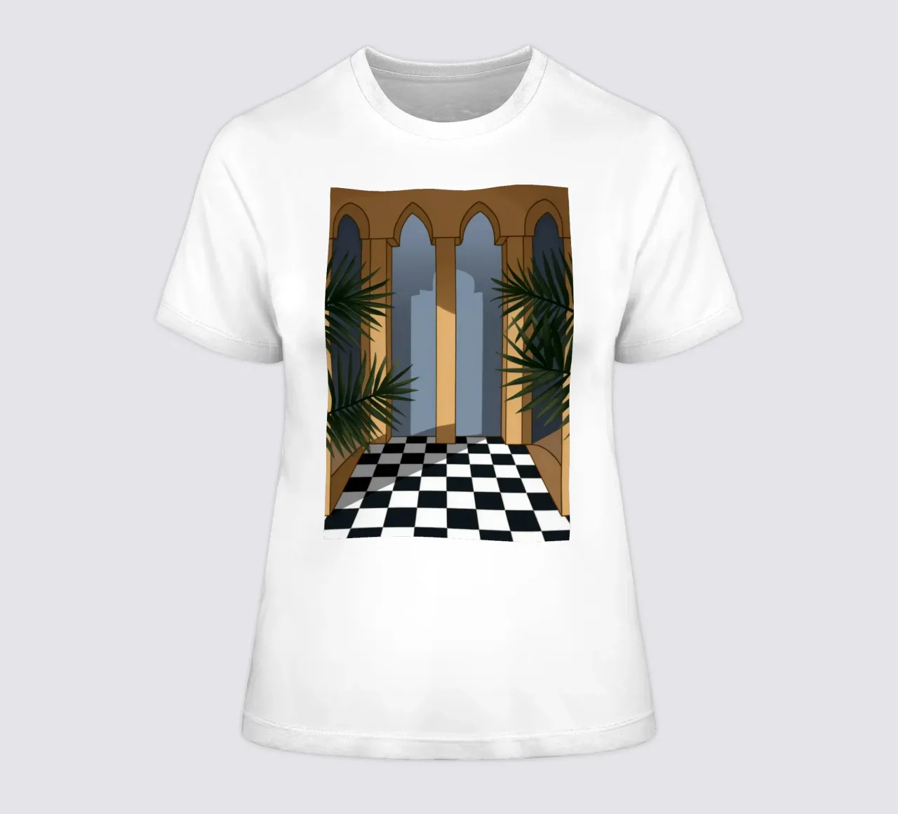 Passage architectural majestueux t-shirt ajusté pour femmes de Veiled Canvas