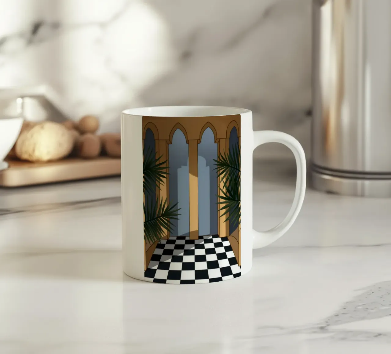 Passaggio architettonico maestoso tazza in ceramica da Veiled Canvas