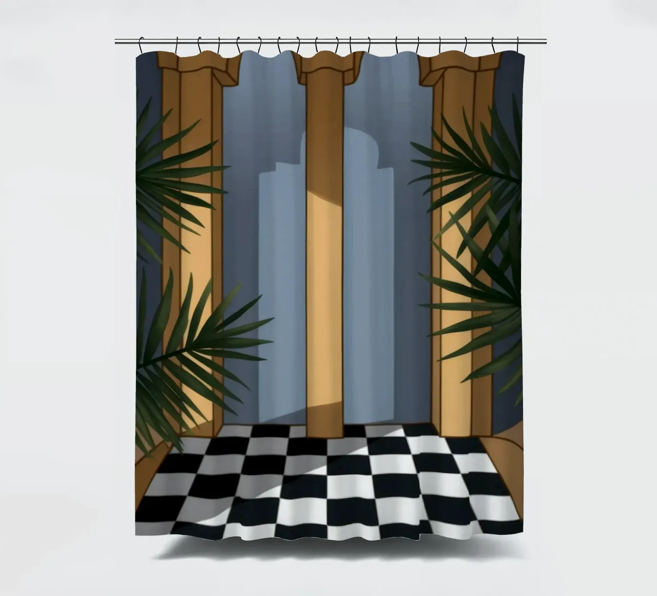 Majestic Architectural Passage shower curtain by Veiled Canvas