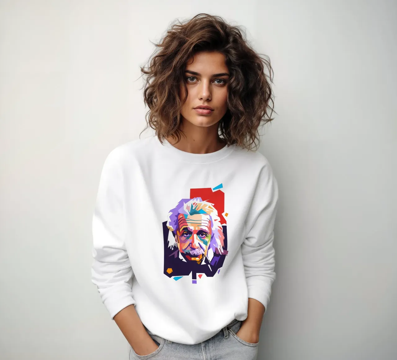 Ritratto pop art di Albert Einstein felpa da Hantamrata