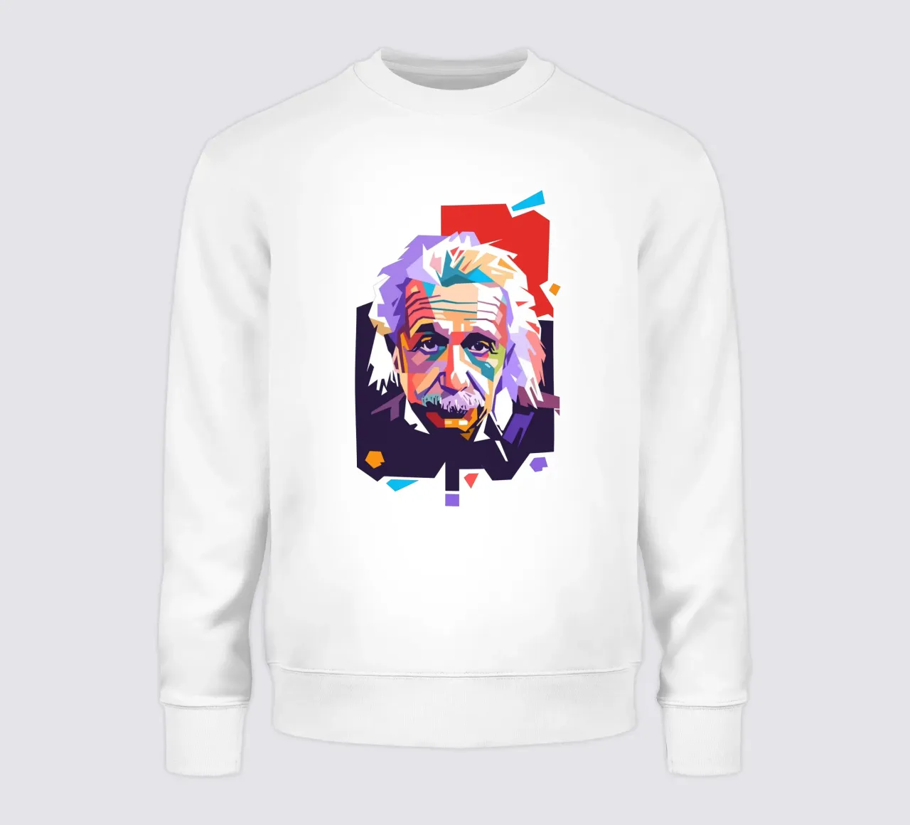 Albert Einstein pop-art portret sweatshirt van Hantamrata