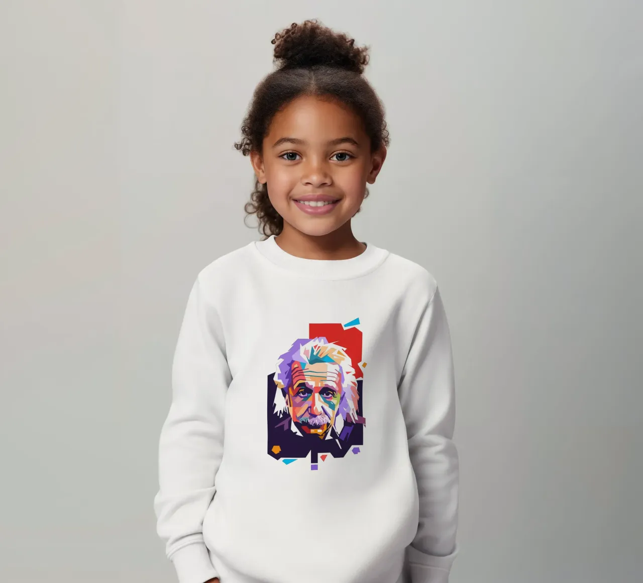 Ritratto pop art di Albert Einstein felpa bambino da Hantamrata