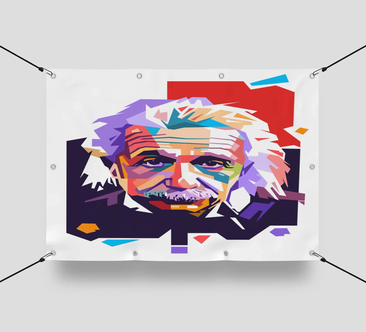 Ritratto pop art di Albert Einstein telo in pvc da Hantamrata