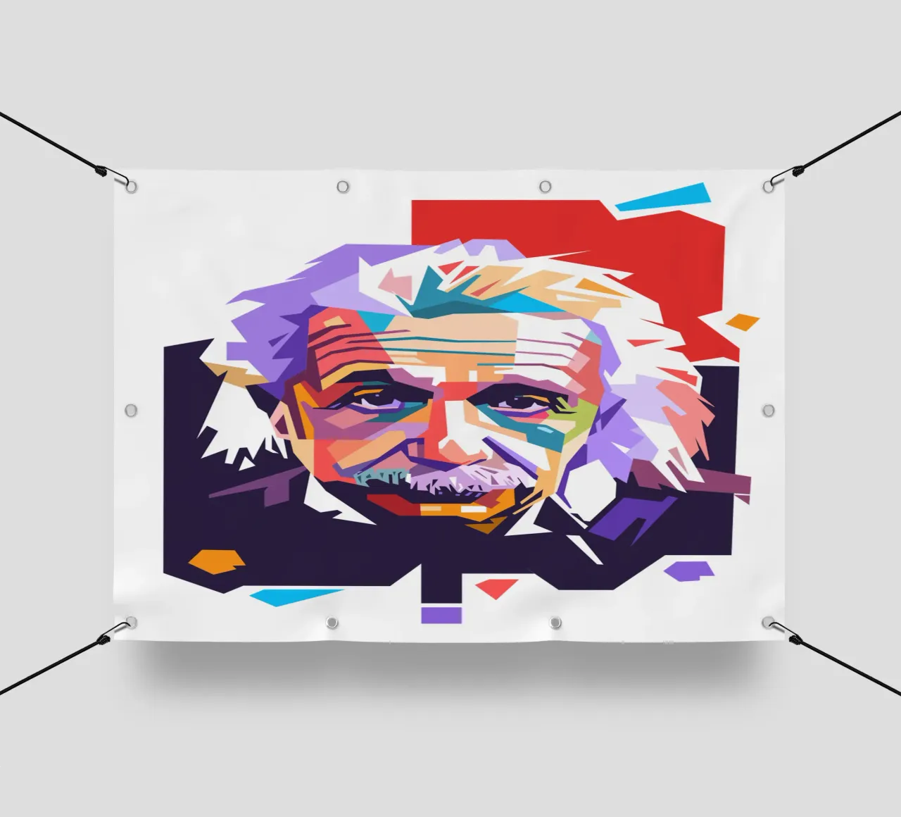 Ritratto pop art di Albert Einstein telo in pvc da Hantamrata