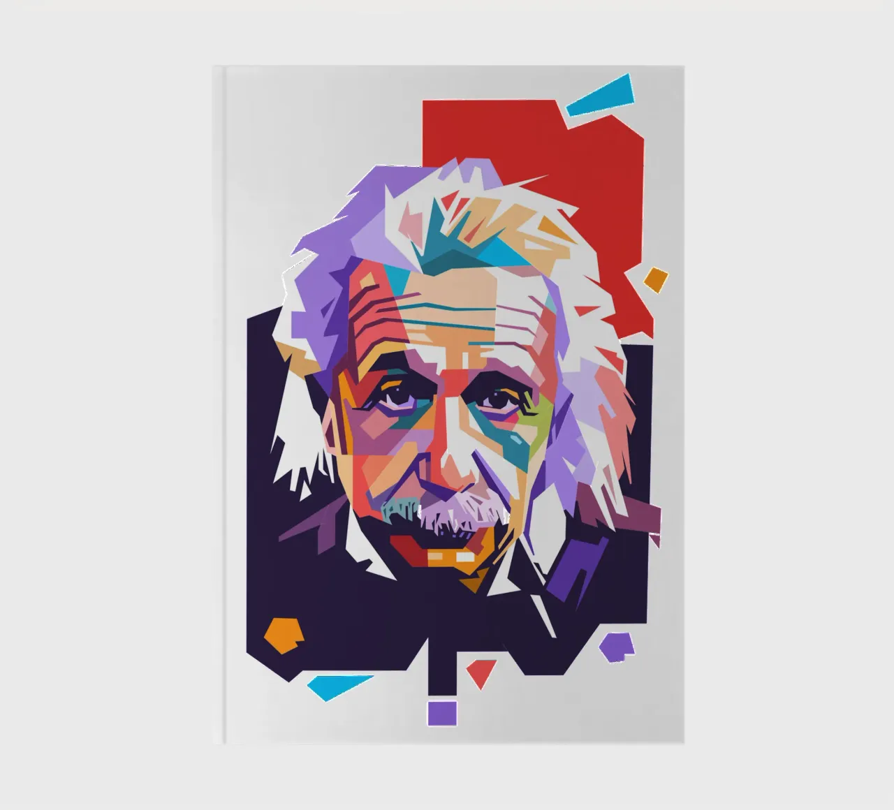 Albert Einstein pop art portrait notebook by Hantamrata