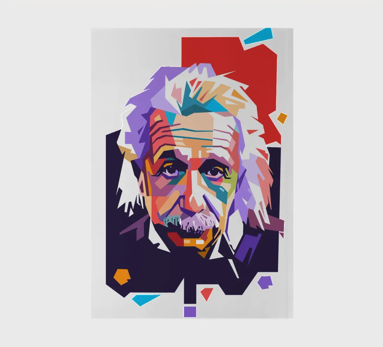 Albert Einstein pop art portrait notebook by Hantamrata