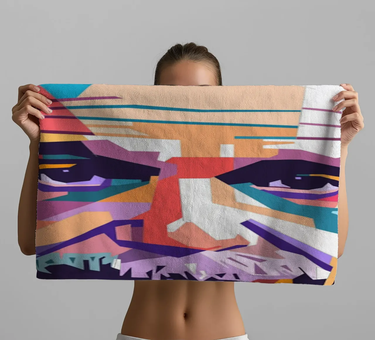 Ritratto pop art di Albert Einstein asciugamano da bagno da Hantamrata