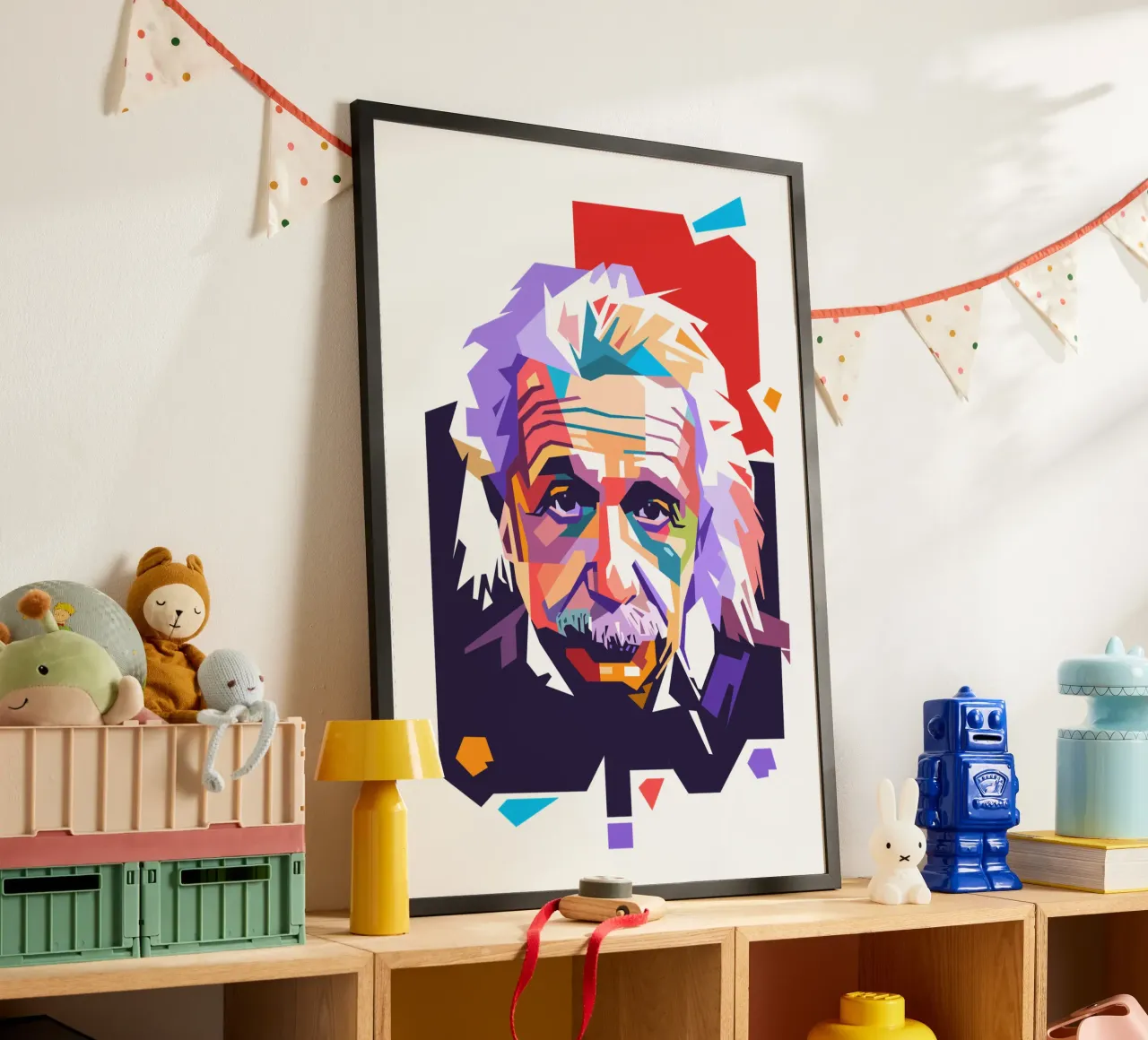 Ritratto pop art di Albert Einstein carta hahnemühle da Hantamrata