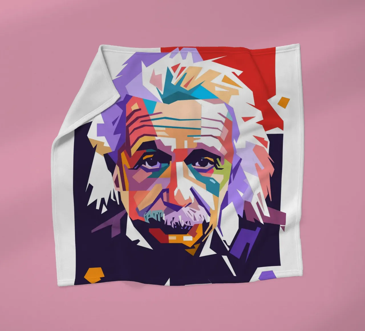 Ritratto pop art di Albert Einstein coperta in pile da Hantamrata