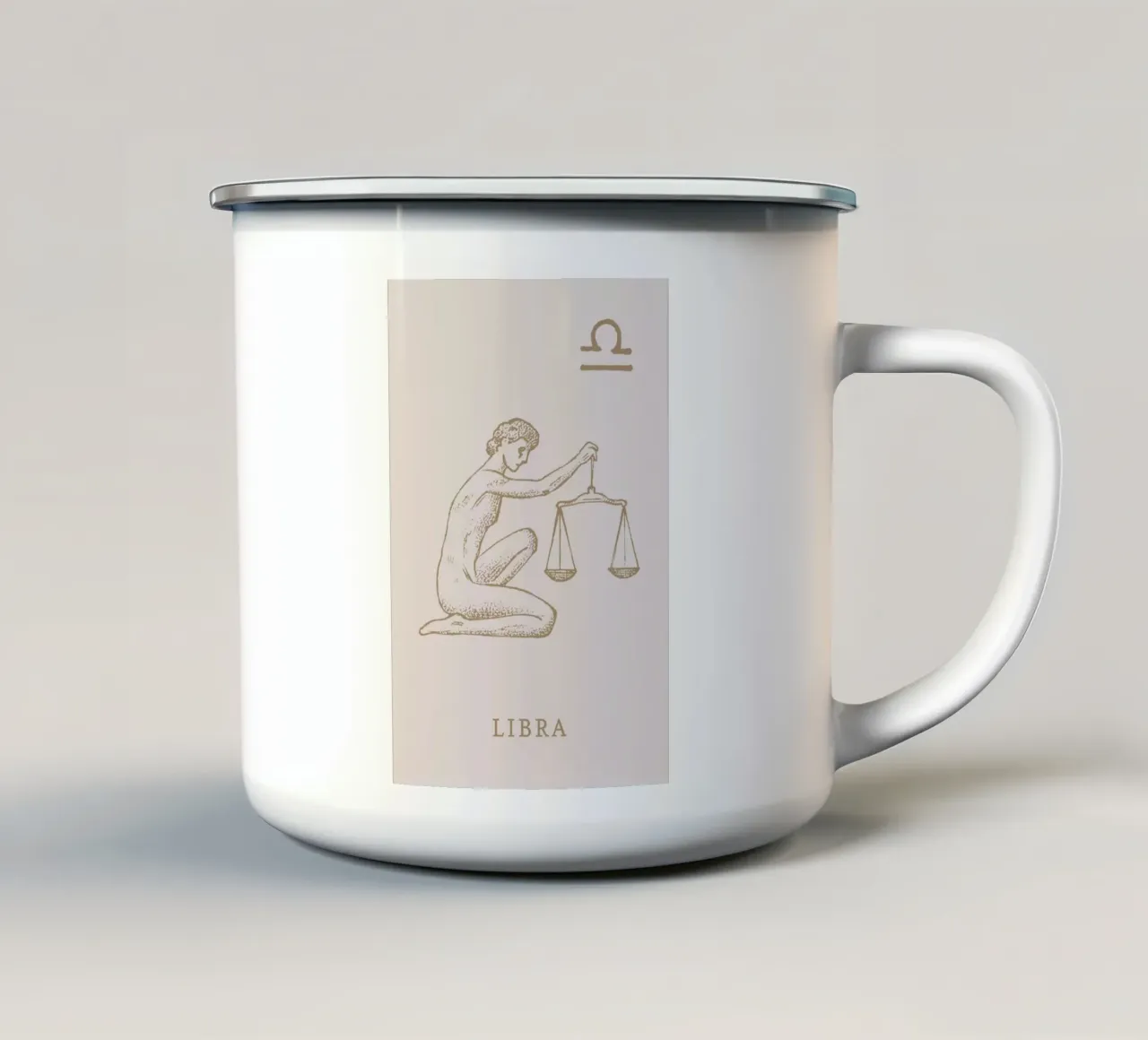 Libra tazza in smalto da Flora & Fauna