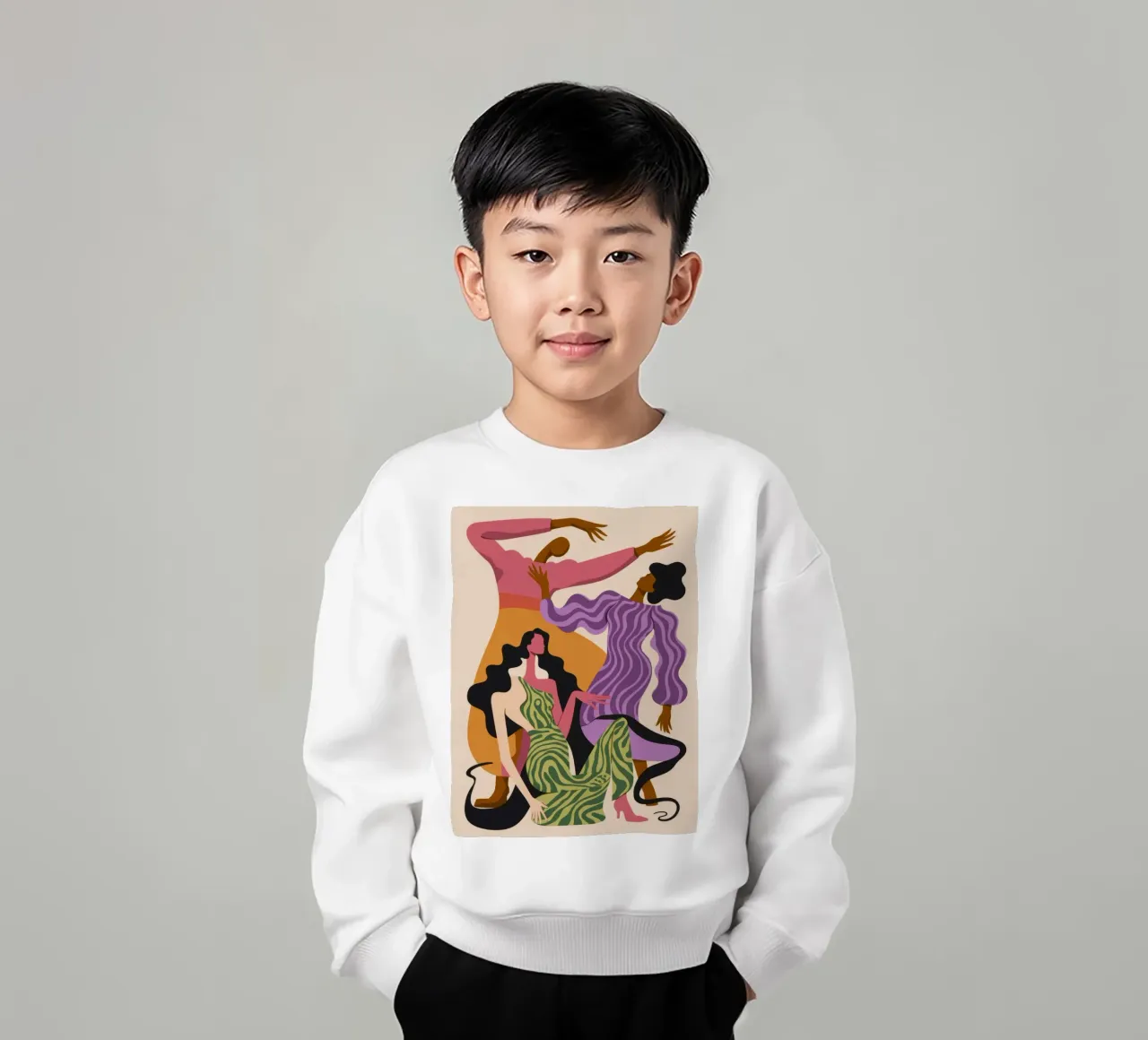 Dynamic Dance Harmony kids sweatshirt by Veiled Canvas
