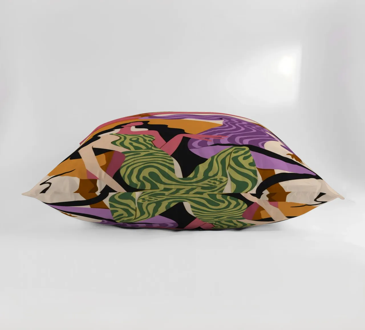 Dynamic Dance Harmony decorative cushion by Veiled Canvas