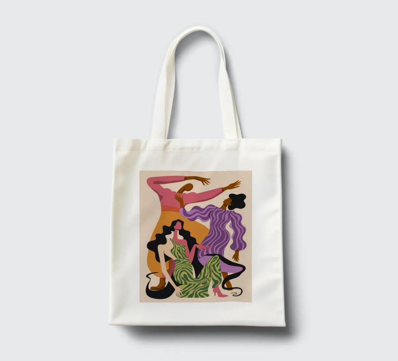 Dynamic Dance Harmony tote bag by Veiled Canvas