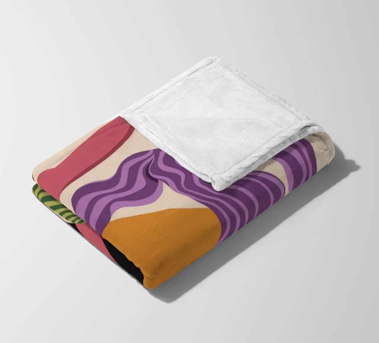 Dynamic Dance Harmony fleece blanket by Veiled Canvas