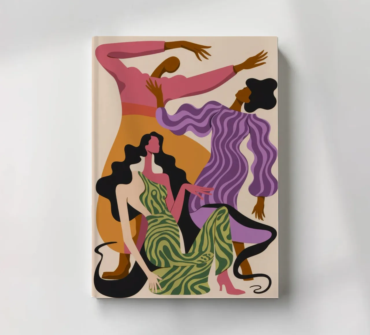 Dynamic Dance Harmony notebook by Veiled Canvas